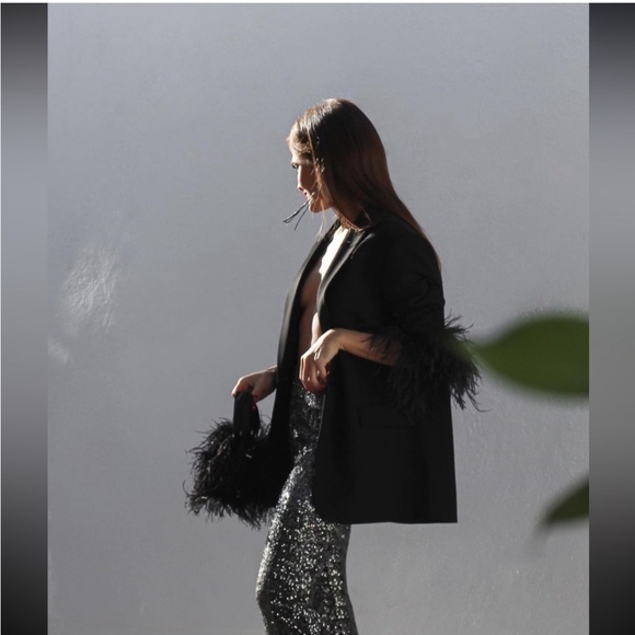 ZARA FLARED SEQUIN LEGGINGS - Picture 13 of 13